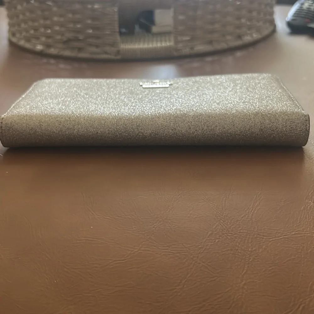 Kate Spade Gold Glimmer Zip Wallet - Picture 9 of 9